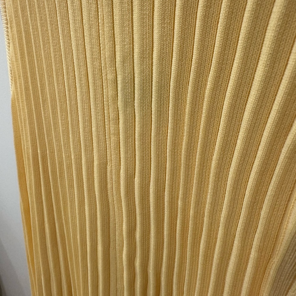 English Factory Yellow Ribbed Sleeveless Maxi Dress - Picture 5 of 6